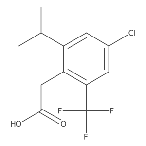 2-(4-Chloro-2-isopropyl-6-(trifluoromethyl)phenyl)acetic acid结构式