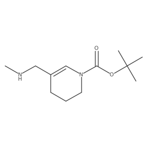 tert-Butyl 5-((methylamino)methyl)-3,4-dihydropyridine-1(2H)-carboxylate结构式
