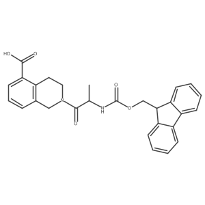 2-[(2R)-2-({[(9H-fluoren-9-yl)methoxy]carbonyl}amino)propanoyl]-1,2,3,4-tetrahydroisoquinoline-5-carboxylic acid结构式