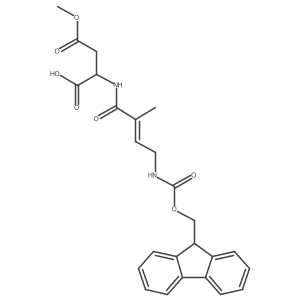 (2S)-2-[4-({[(9H-fluoren-9-yl)methoxy]carbonyl}amino)-2-methylbut-2-enamido]-4-methoxy-4-oxobutanoic acid结构式