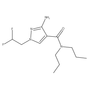 3-Amino-1-(2,2-difluoroethyl)-N,N-dipropyl-1H-pyrazole-4-carboxamide结构式