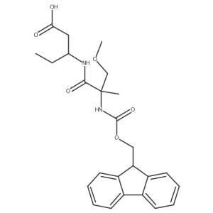 (3S)-3-[2-({[(9H-fluoren-9-yl)methoxy]carbonyl}amino)-2-(methoxymethyl)propanamido]pentanoic acid结构式