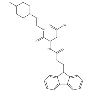 3-({[(9H-fluoren-9-yl)methoxy]carbonyl}amino)-3-{[2-(4-methylpiperazin-1-yl)ethyl]carbamoyl}propanoic acid结构式