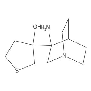 3-{3-Amino-1-azabicyclo[2.2.2]octan-3-yl}thiolan-3-ol Structure