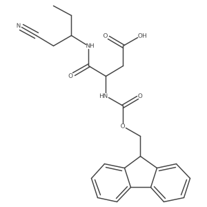 3-[(1-cyanobutan-2-yl)carbamoyl]-3-({[(9H-fluoren-9-yl)methoxy]carbonyl}amino)propanoic acid结构式