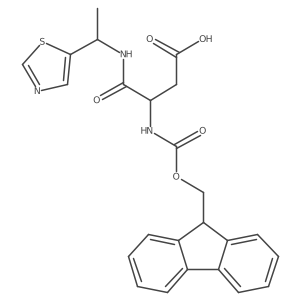 3-({[(9H-fluoren-9-yl)methoxy]carbonyl}amino)-3-{[1-(1,3-thiazol-5-yl)ethyl]carbamoyl}propanoic acid Structure