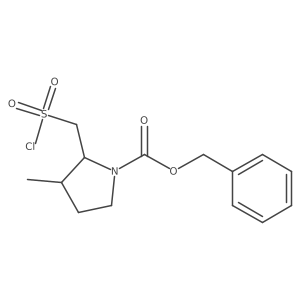 Benzyl 2-[(chlorosulfonyl)methyl]-3-methylpyrrolidine-1-carboxylate结构式