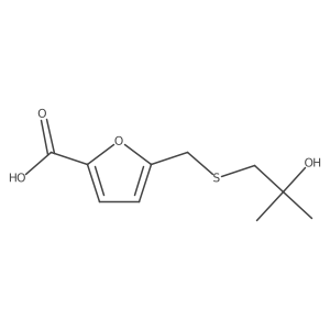 5-{[(2-Hydroxy-2-methylpropyl)sulfanyl]methyl}furan-2-carboxylic acid Structure