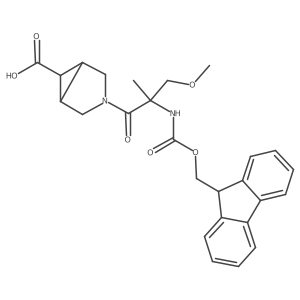 3-[2-({[(9H-fluoren-9-yl)methoxy]carbonyl}amino)-3-methoxy-2-methylpropanoyl]-3-azabicyclo[3.1.0]hexane-6-carboxylic acid结构式