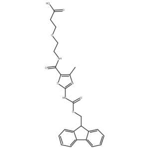 3-(2-{[2-({[(9H-fluoren-9-yl)methoxy]carbonyl}amino)-4-methyl-1,3-thiazol-5-yl]formamido}ethoxy)propanoic acid Structure