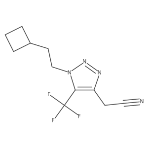2-[1-(2-cyclobutylethyl)-5-(trifluoromethyl)-1H-1,2,3-triazol-4-yl]acetonitrile Structure