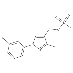 [1-(3-fluorophenyl)-3-methyl-1H-pyrazol-4-yl]methyl methanesulfonate结构式