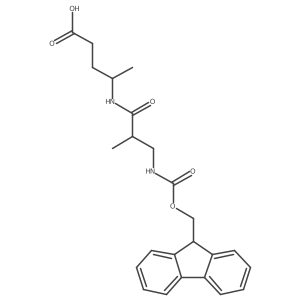 4-[3-({[(9H-fluoren-9-yl)methoxy]carbonyl}amino)-2-methylpropanamido]pentanoic acid结构式