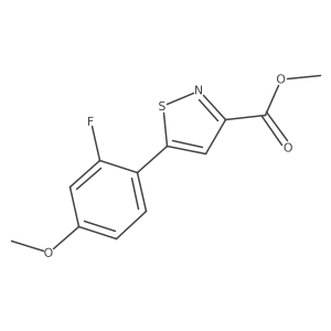 Methyl 5-(2-fluoro-4-methoxyphenyl)-1,2-thiazole-3-carboxylate Structure