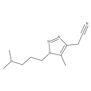 2-{1-[3-(dimethylamino)propyl]-5-methyl-1H-1,2,3-triazol-4-yl}acetonitrile Structure