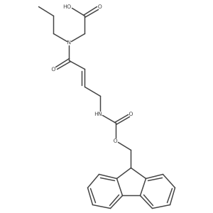 2-[4-({[(9H-fluoren-9-yl)methoxy]carbonyl}amino)-N-propylbut-2-enamido]acetic acid Structure
