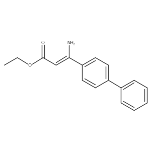 Ethyl 3-([1,1'-biphenyl]-4-yl)-3-aminoacrylate结构式