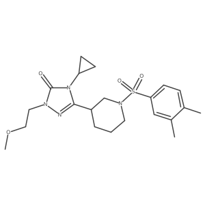4-cyclopropyl-3-(1-((3,4-dimethylphenyl)sulfonyl)piperidin-3-yl)-1-(2-methoxyethyl)-1H-1,2,4-triazol-5(4H)-one Structure