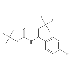 tert-butyl N-[1-(4-bromophenyl)-3,3,3-trifluoropropyl]carbamate Structure