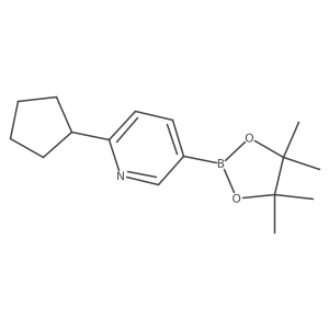 2-Cyclopentyl-5-(4,4,5,5-tetramethyl-1,3,2-dioxaborolan-2-yl)pyridine Structure