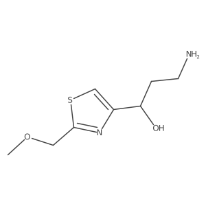 (1R)-3-amino-1-[2-(methoxymethyl)-1,3-thiazol-4-yl]propan-1-ol结构式