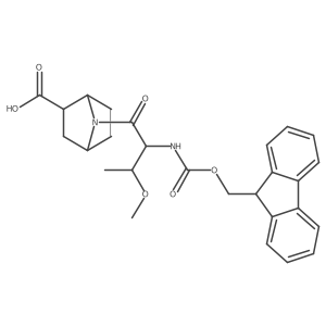(1RS,2RS,4SR)-7-[(2S,3R)-2-({[(9H-fluoren-9-yl)methoxy]carbonyl}amino)-3-methoxybutanoyl]-7-azabicyclo[2.2.1]heptane-2-carboxylic acid结构式