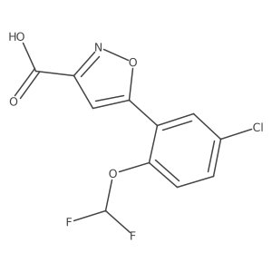 5-[5-Chloro-2-(difluoromethoxy)phenyl]-1,2-oxazole-3-carboxylic acid Structure