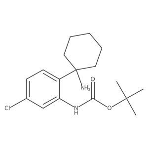tert-butyl N-[2-(1-aminocyclohexyl)-5-chlorophenyl]carbamate Structure