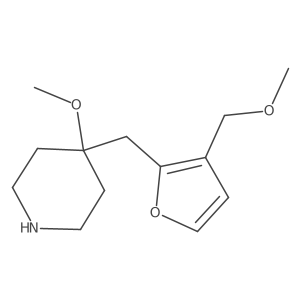 4-Methoxy-4-{[3-(methoxymethyl)furan-2-yl]methyl}piperidine结构式