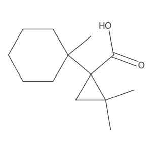 2,2-Dimethyl-1-(1-methylcyclohexyl)cyclopropane-1-carboxylic acid Structure