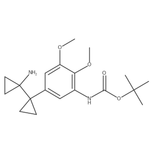 tert-butyl N-{5-[1-(1-aminocyclopropyl)cyclopropyl]-2,3-dimethoxyphenyl}carbamate结构式
