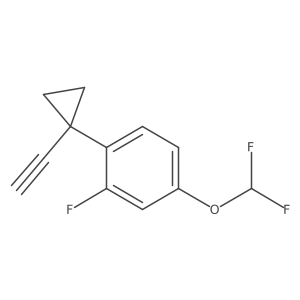 4-(Difluoromethoxy)-1-(1-ethynylcyclopropyl)-2-fluorobenzene结构式