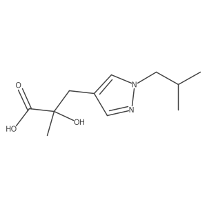 2-hydroxy-2-methyl-3-[1-(2-methylpropyl)-1H-pyrazol-4-yl]propanoic acid Structure