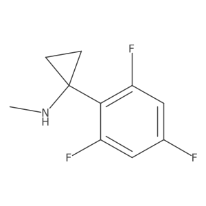 N-methyl-1-(2,4,6-trifluorophenyl)cyclopropan-1-amine结构式