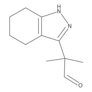 2-methyl-2-(4,5,6,7-tetrahydro-1H-indazol-3-yl)propanal Structure