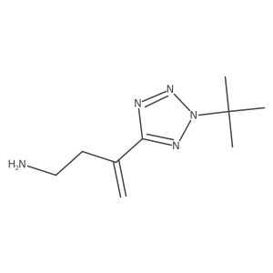 3-(2-tert-butyl-2H-1,2,3,4-tetrazol-5-yl)but-3-en-1-amine结构式