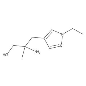 2-amino-3-(1-ethyl-1H-pyrazol-4-yl)-2-methylpropan-1-ol Structure