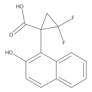 2,2-Difluoro-1-(2-hydroxynaphthalen-1-yl)cyclopropane-1-carboxylic acid Structure