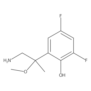2-(1-Amino-2-methoxypropan-2-yl)-4,6-difluorophenol结构式