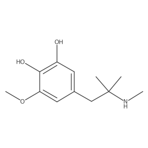 3-Methoxy-5-[2-methyl-2-(methylamino)propyl]benzene-1,2-diol结构式