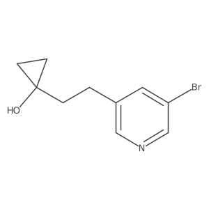 1-[2-(5-Bromopyridin-3-yl)ethyl]cyclopropan-1-ol结构式