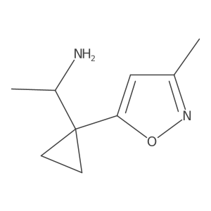 1-[1-(3-Methyl-1,2-oxazol-5-yl)cyclopropyl]ethan-1-amine Structure