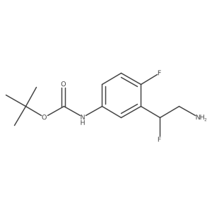 tert-butyl N-[3-(2-amino-1-fluoroethyl)-4-fluorophenyl]carbamate结构式