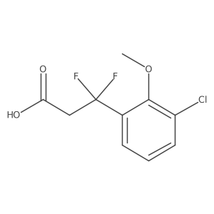 3-(3-Chloro-2-methoxyphenyl)-3,3-difluoropropanoic acid结构式
