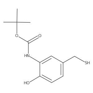 tert-butyl N-[2-hydroxy-5-(sulfanylmethyl)phenyl]carbamate Structure