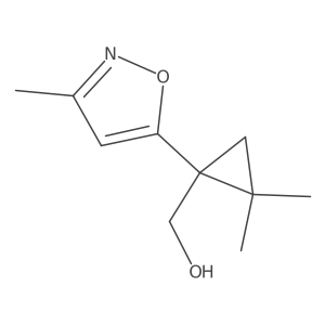 [2,2-Dimethyl-1-(3-methyl-1,2-oxazol-5-yl)cyclopropyl]methanol结构式