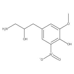 4-(3-Amino-2-hydroxypropyl)-2-methoxy-6-nitrophenol结构式
