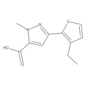 3-(3-ethylthiophen-2-yl)-1-methyl-1H-pyrazole-5-carboxylic acid Structure