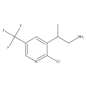 2-[2-Chloro-5-(trifluoromethyl)pyridin-3-yl]propan-1-amine Structure