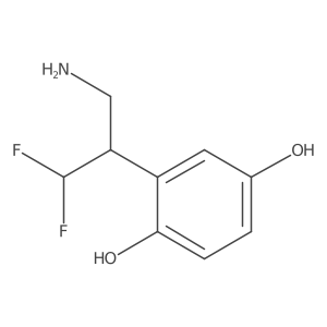 2-(3-Amino-1,1-difluoropropan-2-yl)benzene-1,4-diol结构式